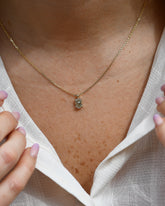 Sigma Necklace - Gray & White Diamonds
